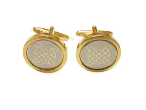 Gold Toned Celtic Design Cufflinks