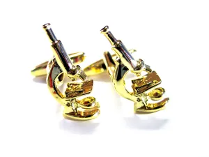Gold Toned Scientific Microscope Cufflinks
