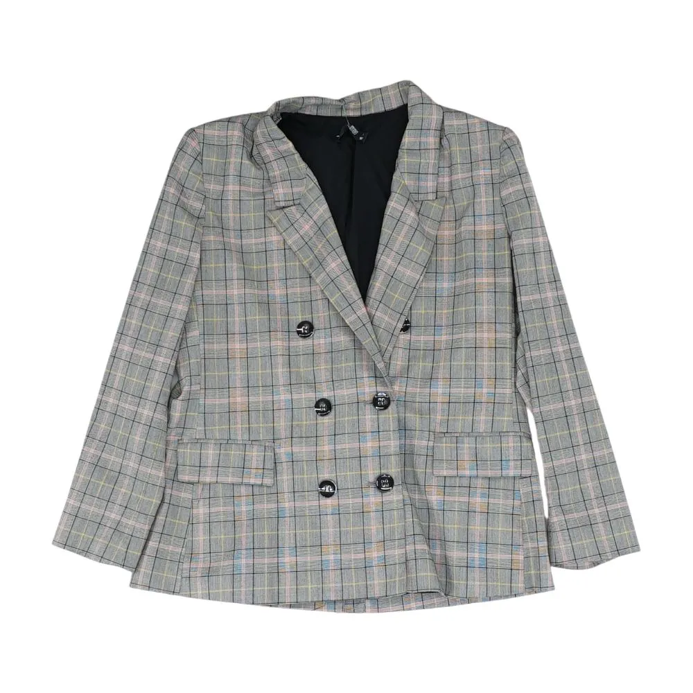 Gray Plaid Blazer