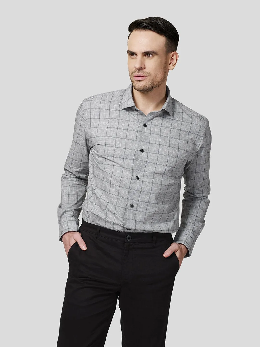 Grey Checks Shirt