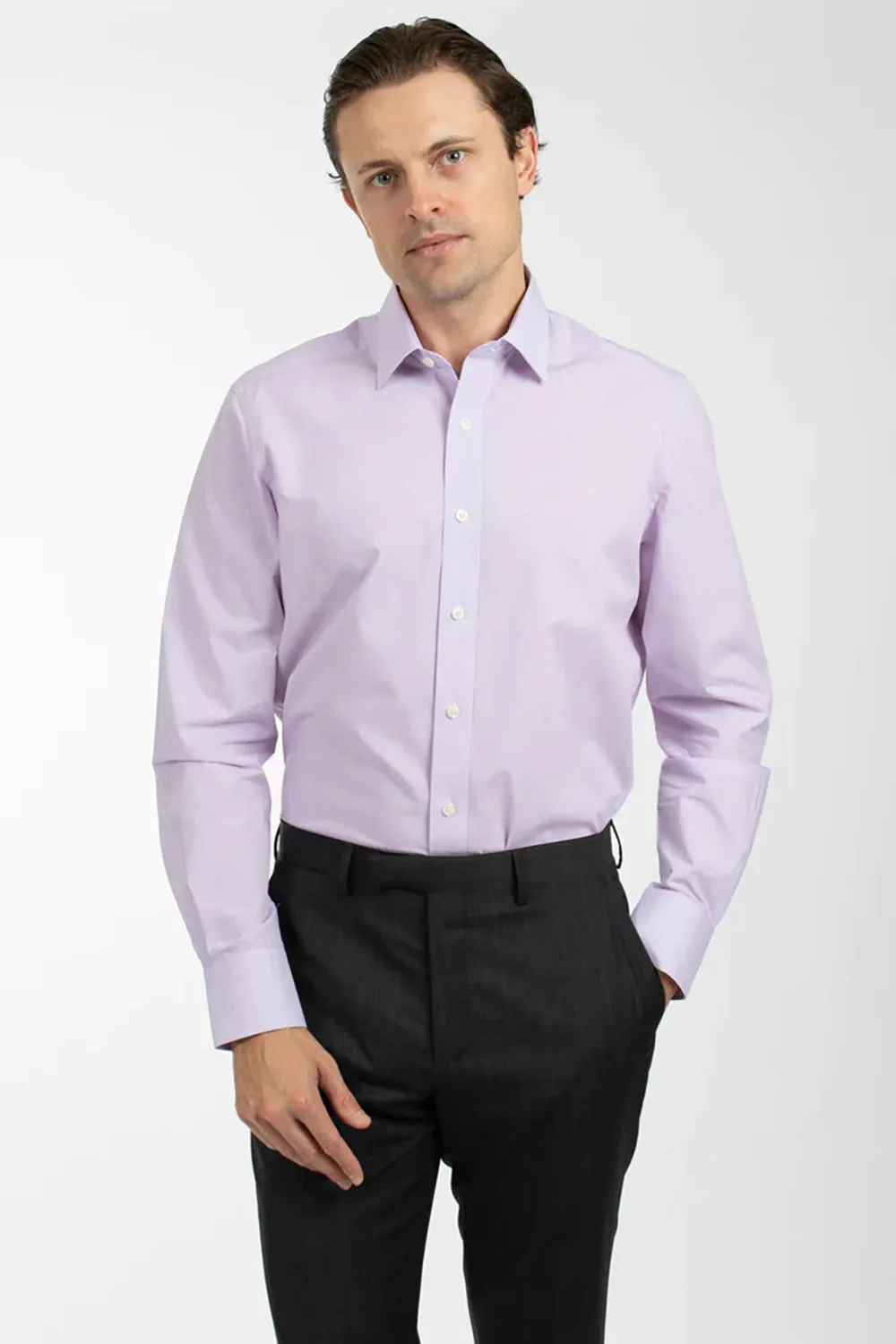 HARDY AMIES CONTEMPORARY FIT MINI CHECK L/S SHIRT HA408S