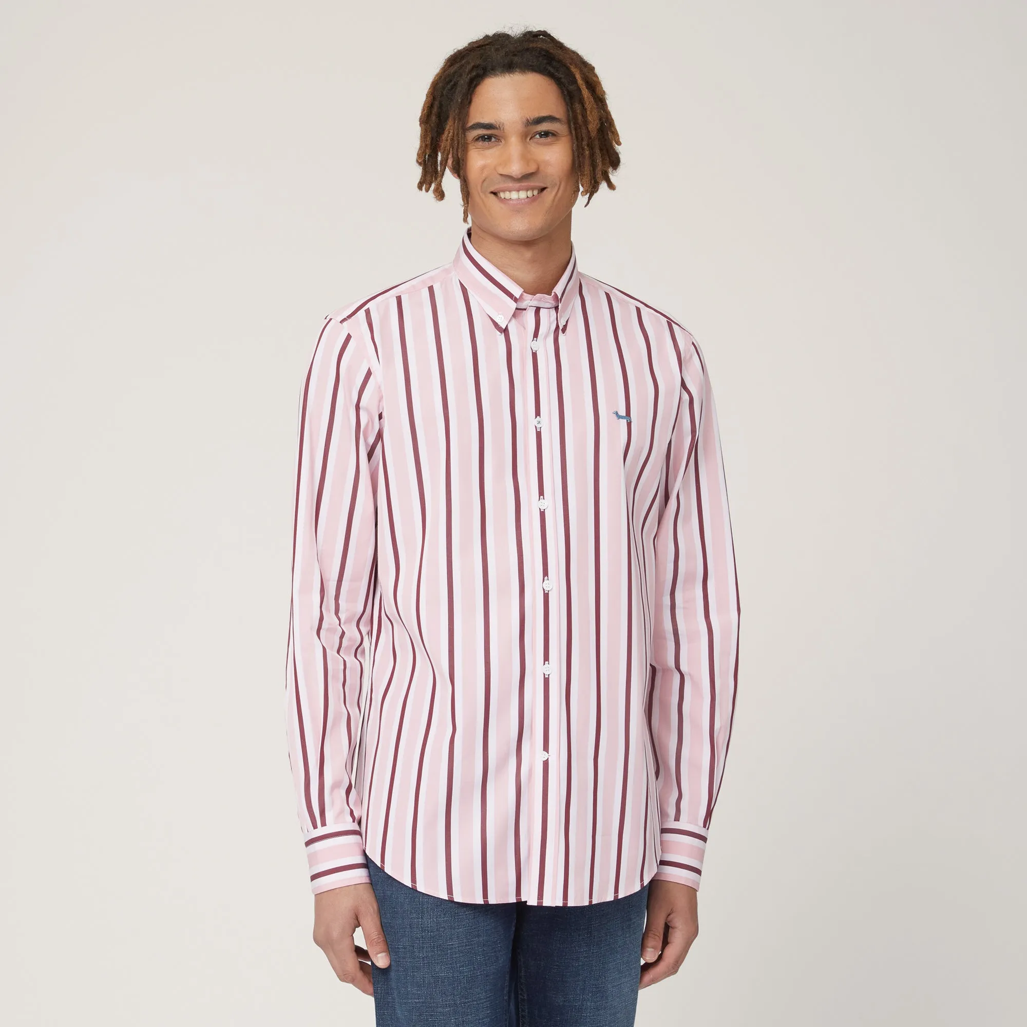 Harmont & Blaine Vertical Stripe Shirt - Red