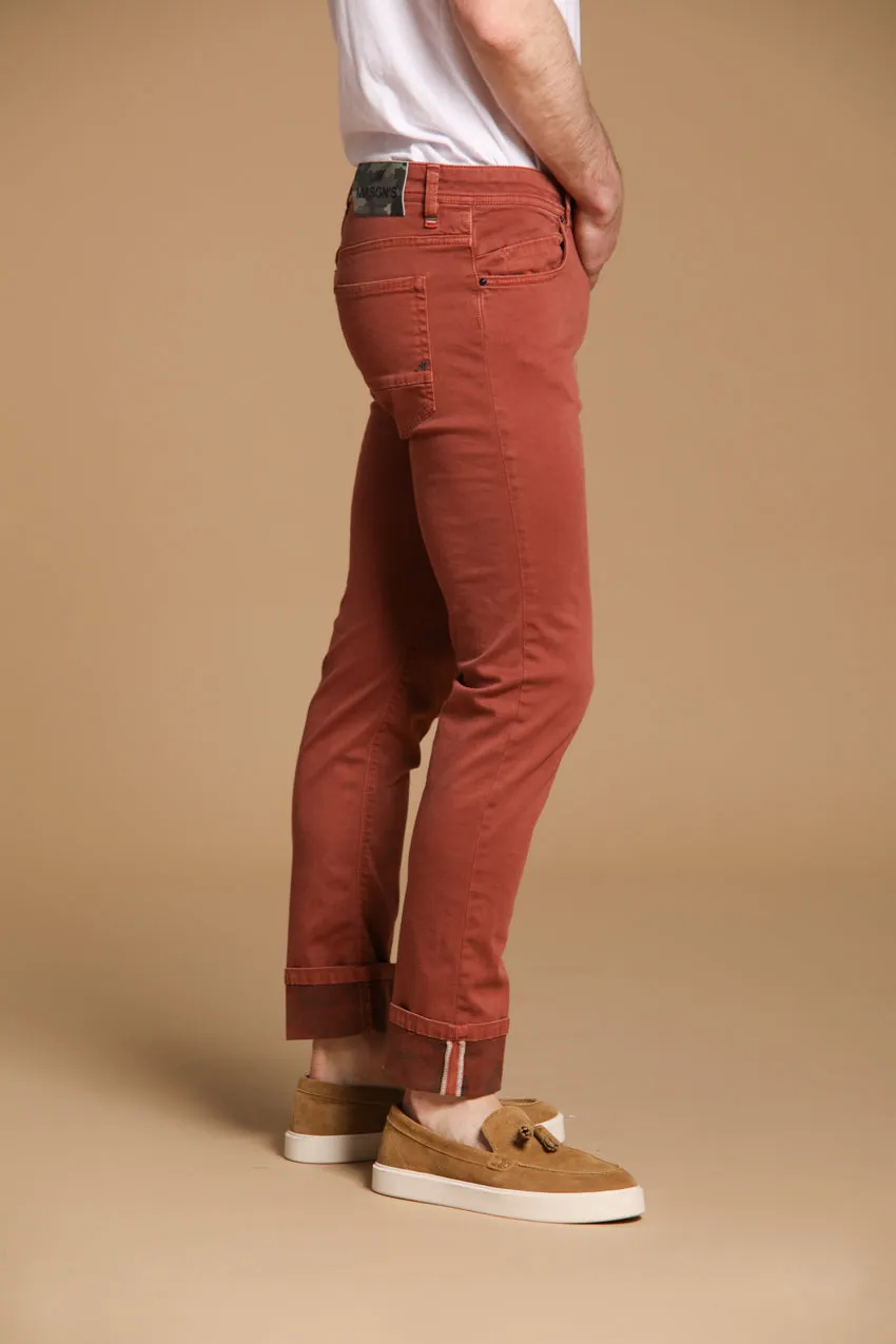 Harris 5-Pocket men's pants in gabardine with camouflage pattern and slim fit