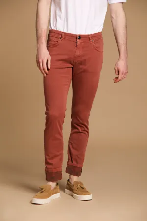 Harris 5-Pocket men's pants in gabardine with camouflage pattern and slim fit