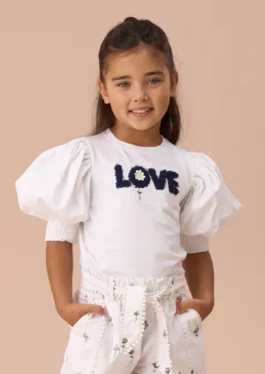 Heidi White Puff Sleeve Top