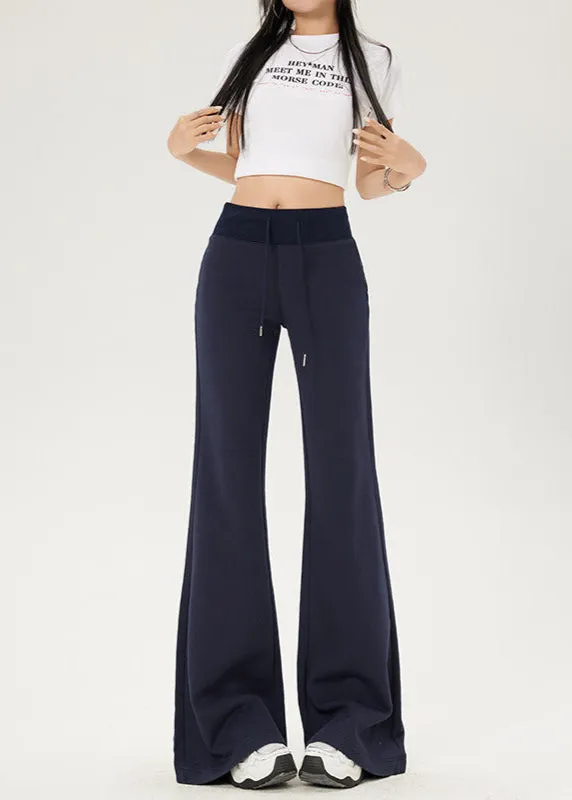 High-Waist Drawstring Summer Flared Pants | Slim Fit Lounge Trousers for Women