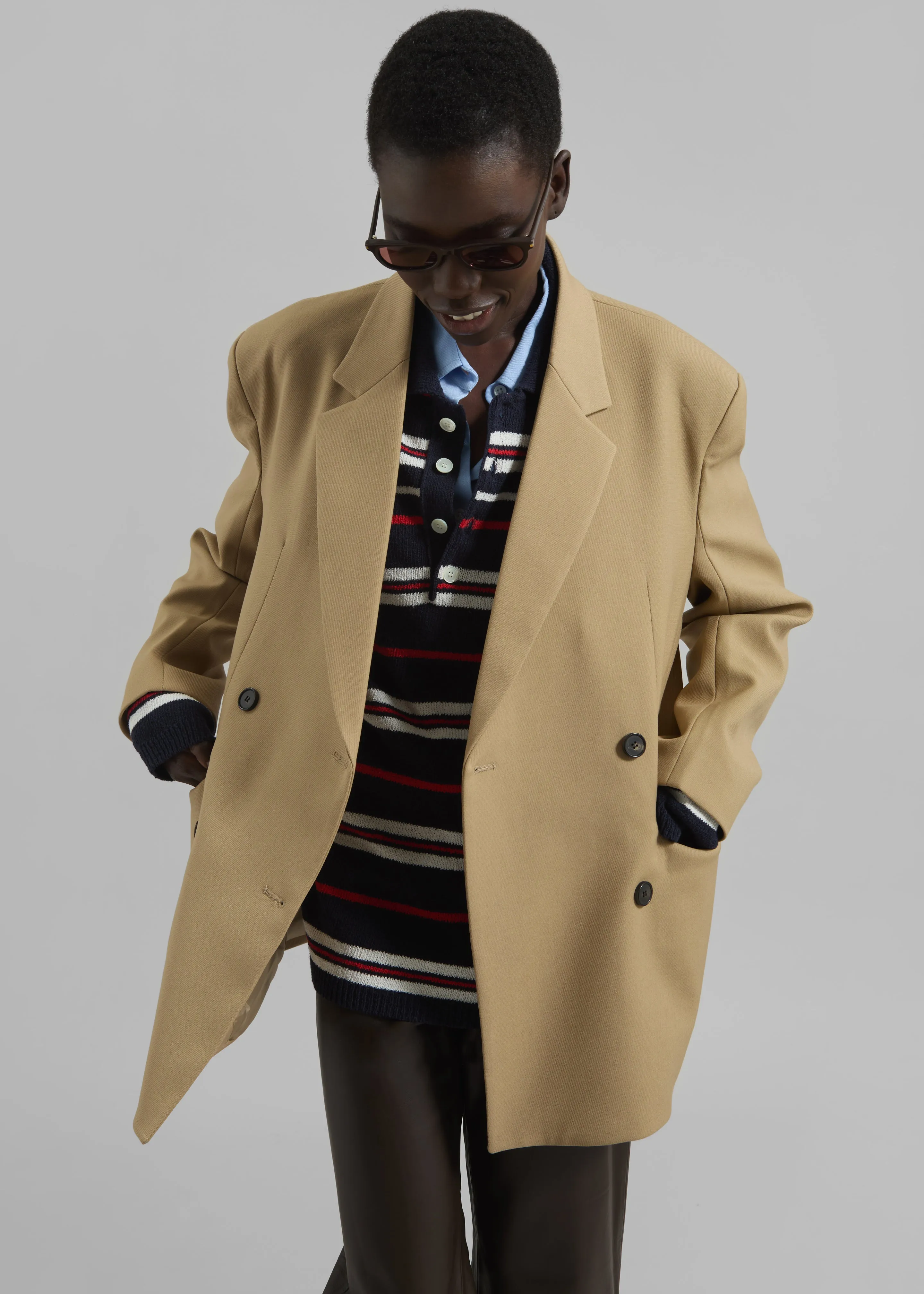 Hisar Boxy Blazer - Camel