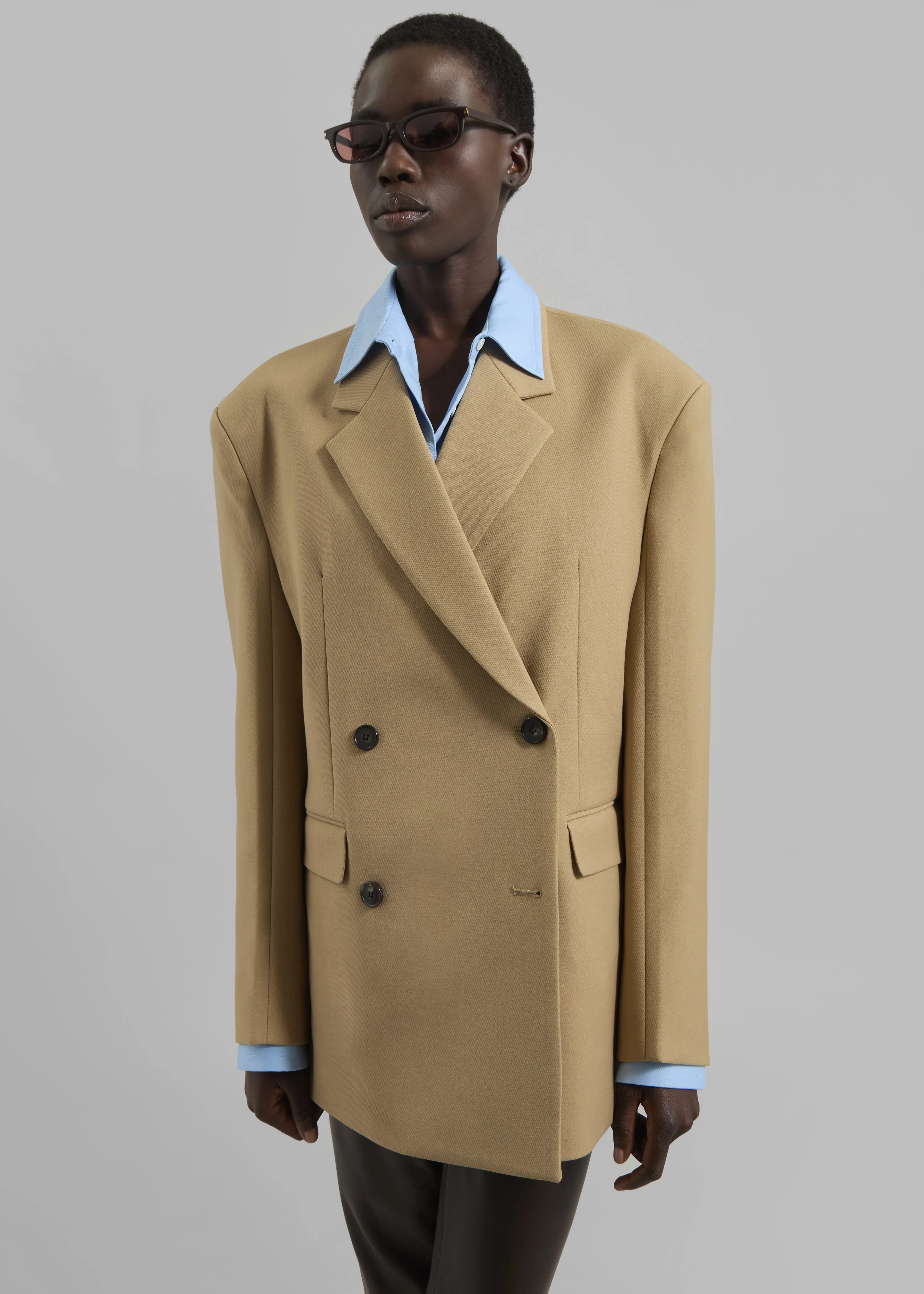 Hisar Boxy Blazer - Camel