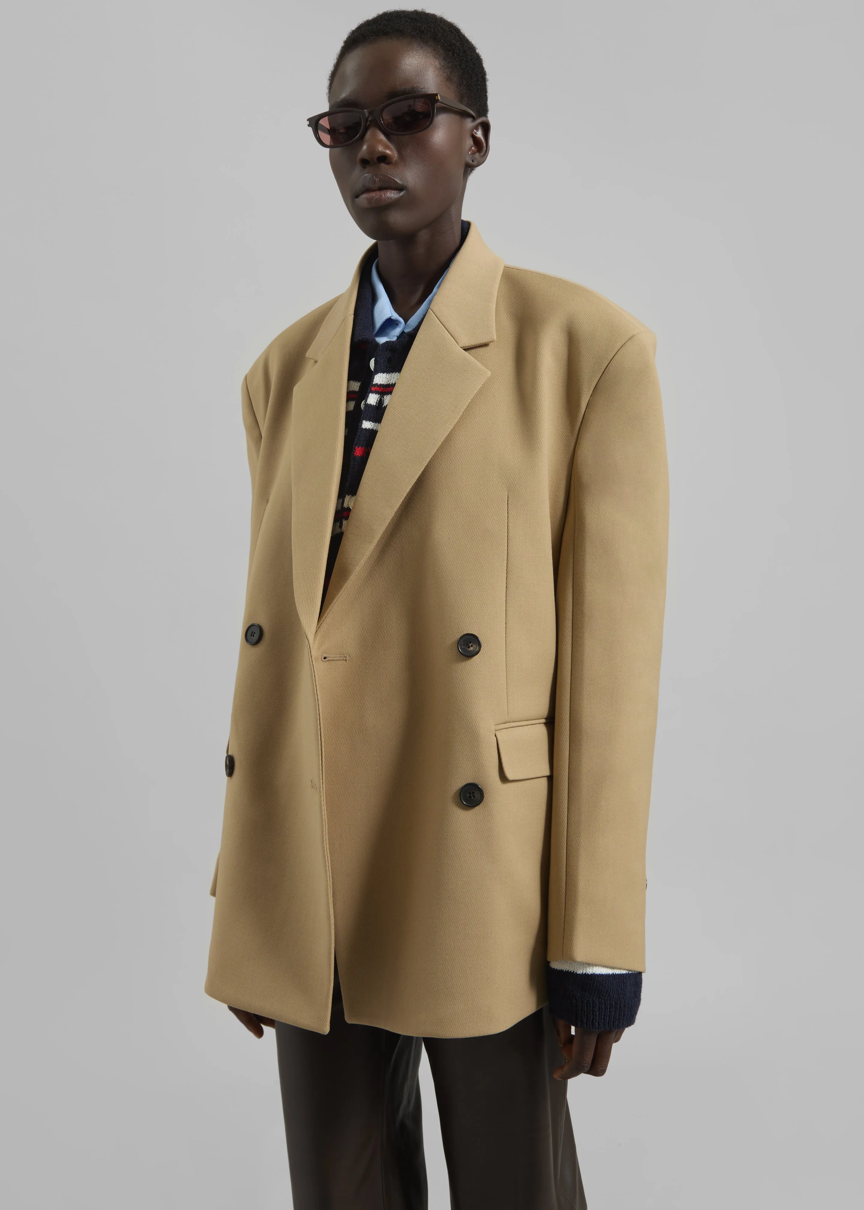 Hisar Boxy Blazer - Camel