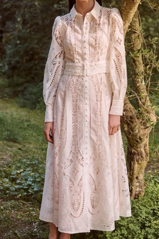 Hollow White Dress
