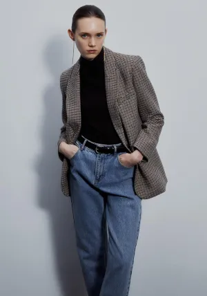 Houndstooth blazer - Blue