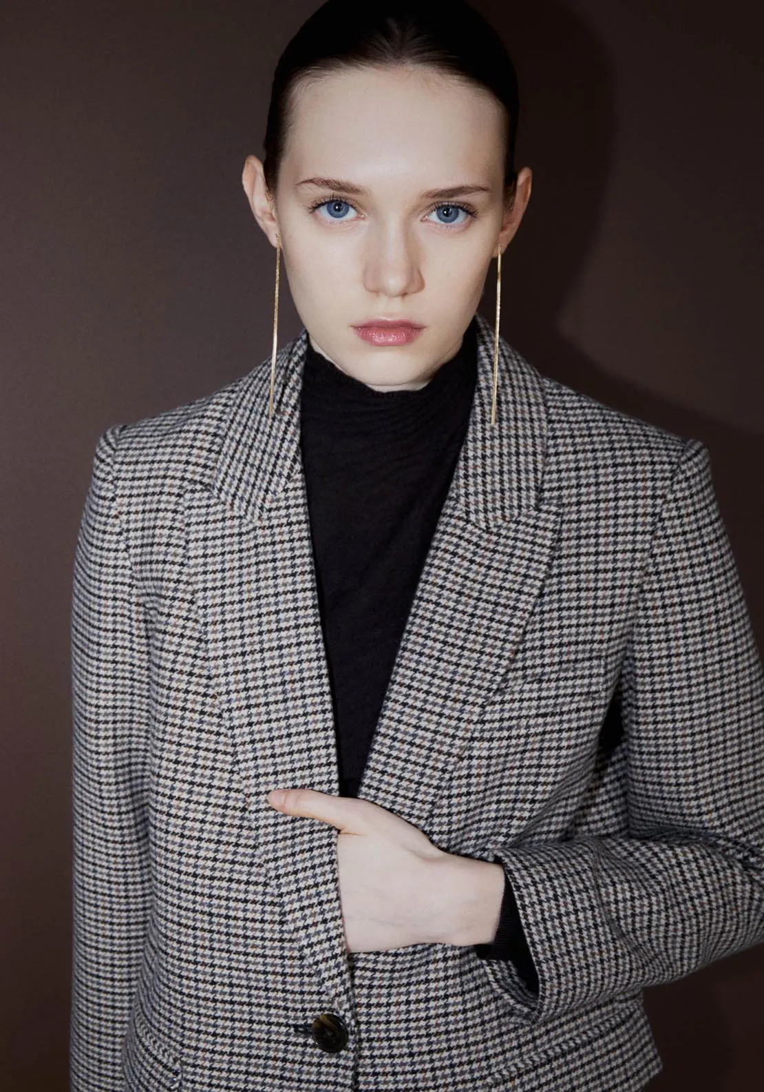 Houndstooth blazer - Blue