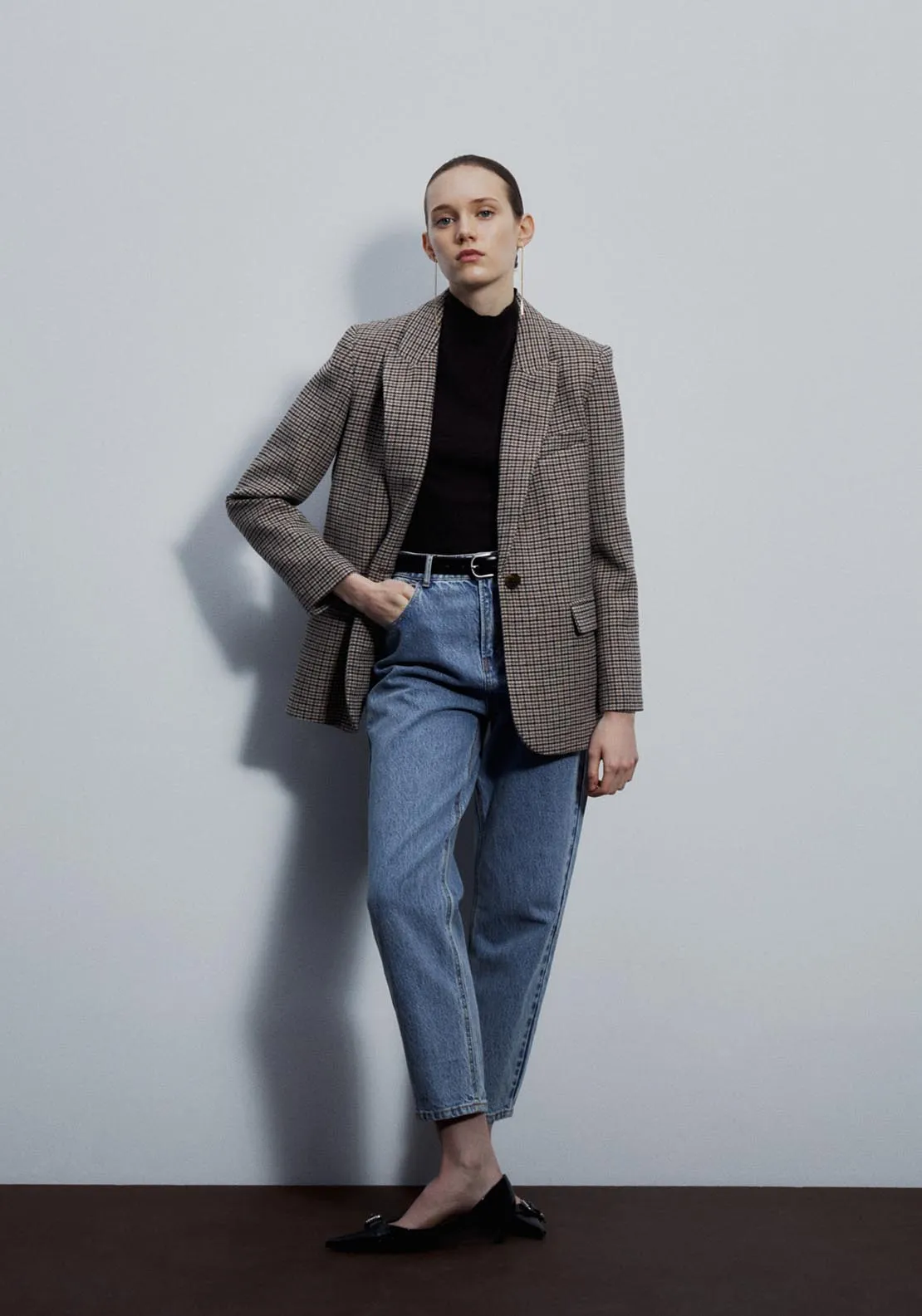 Houndstooth blazer - Blue