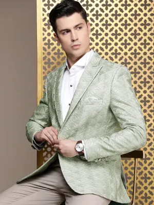 House of Pataudi Single-Breasted Sequinned Blazers