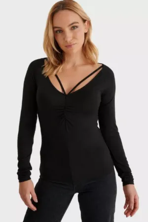 I Dont Understand Black Full Sleeve Top