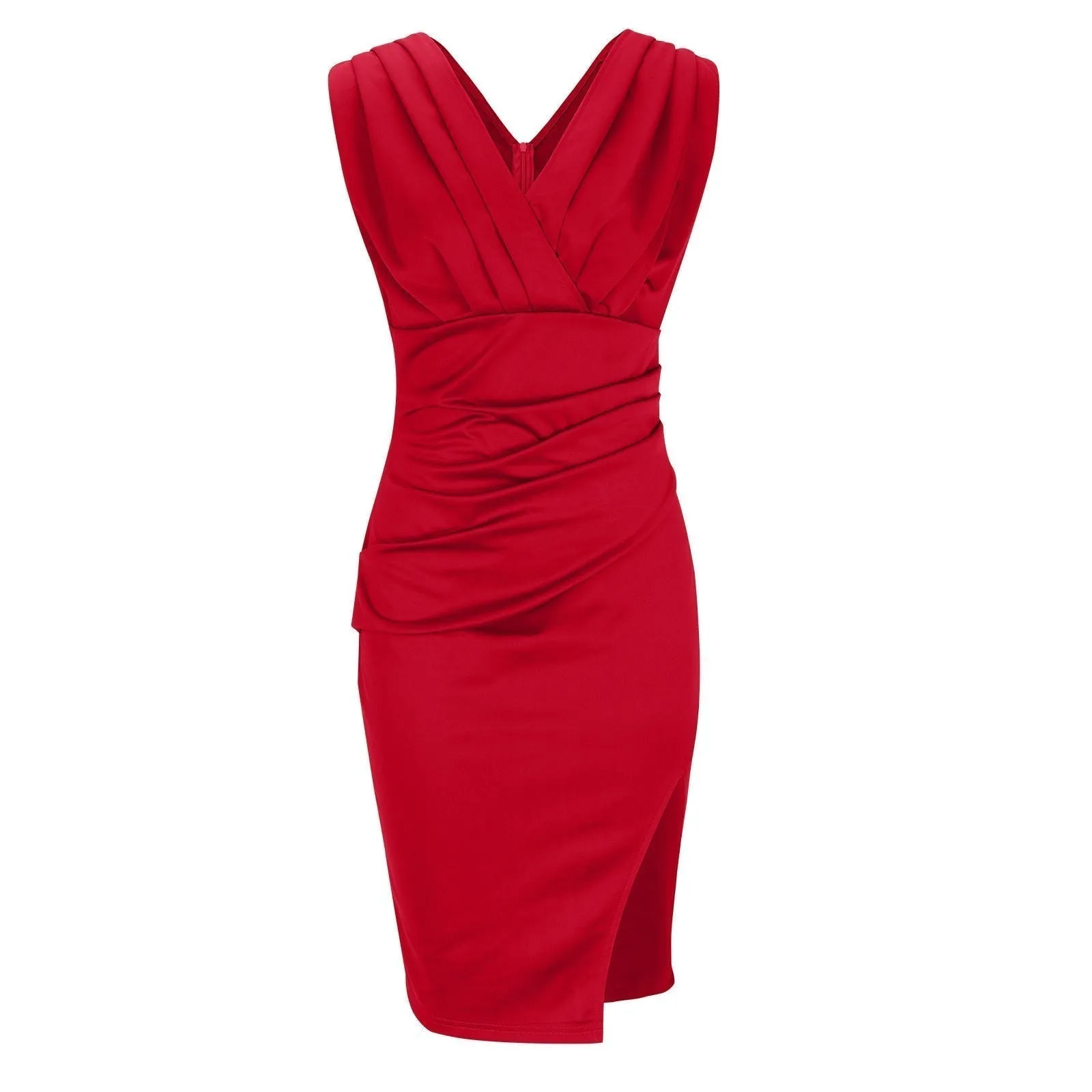 Ianthe | Fitted Dress with V-Neck and Slit