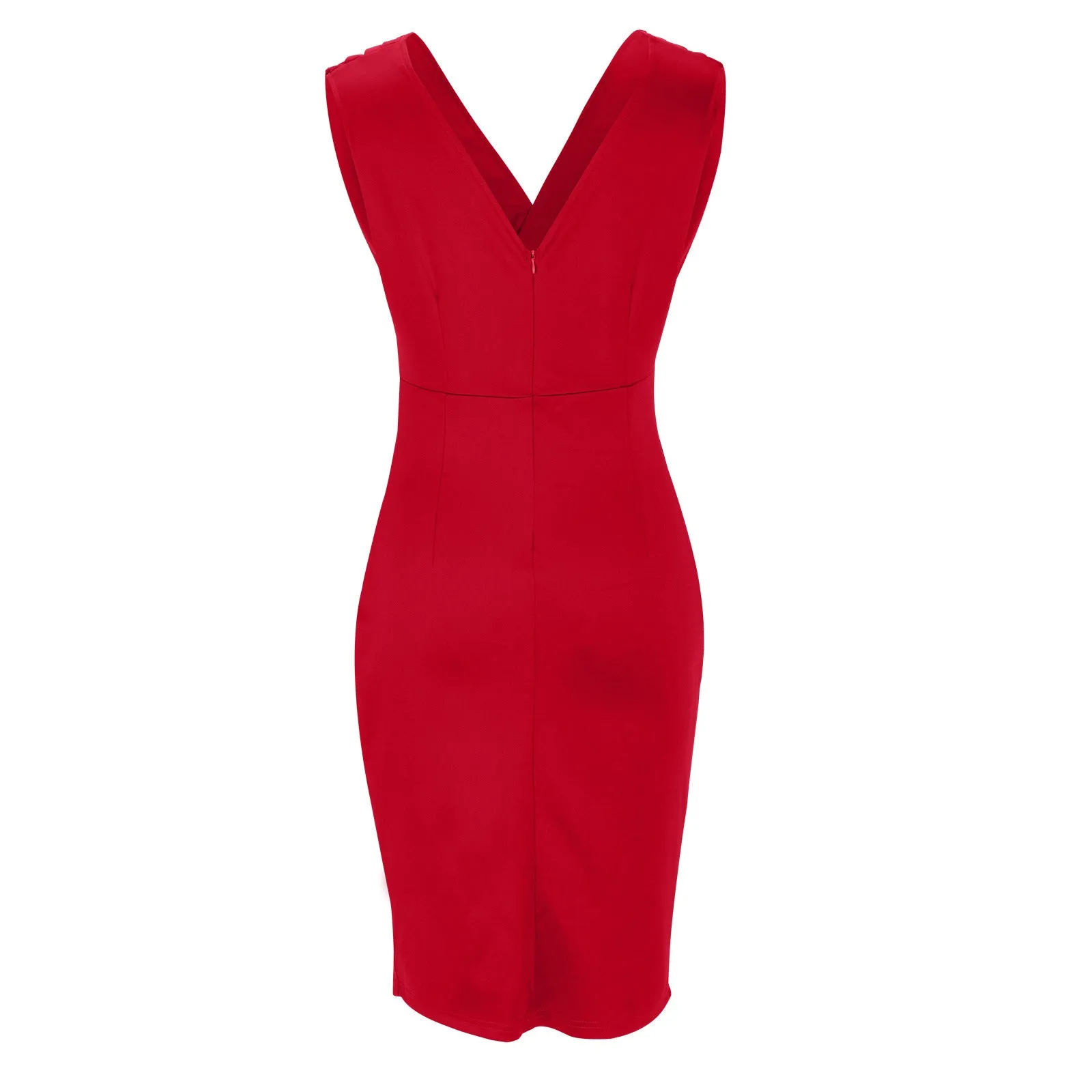 Ianthe | Fitted Dress with V-Neck and Slit