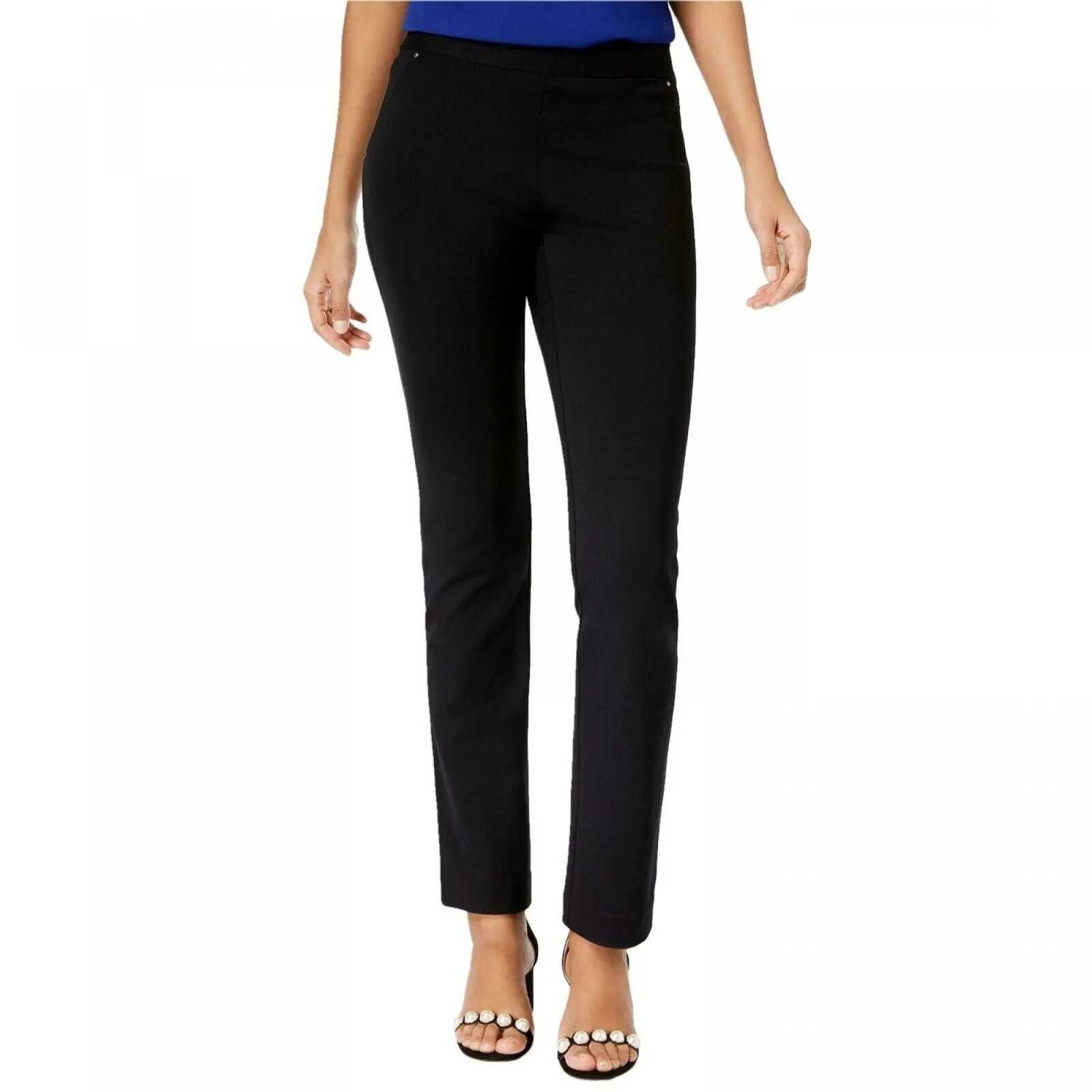 INC International Concepts Women's Petite Pull-On Straight-Leg Pants