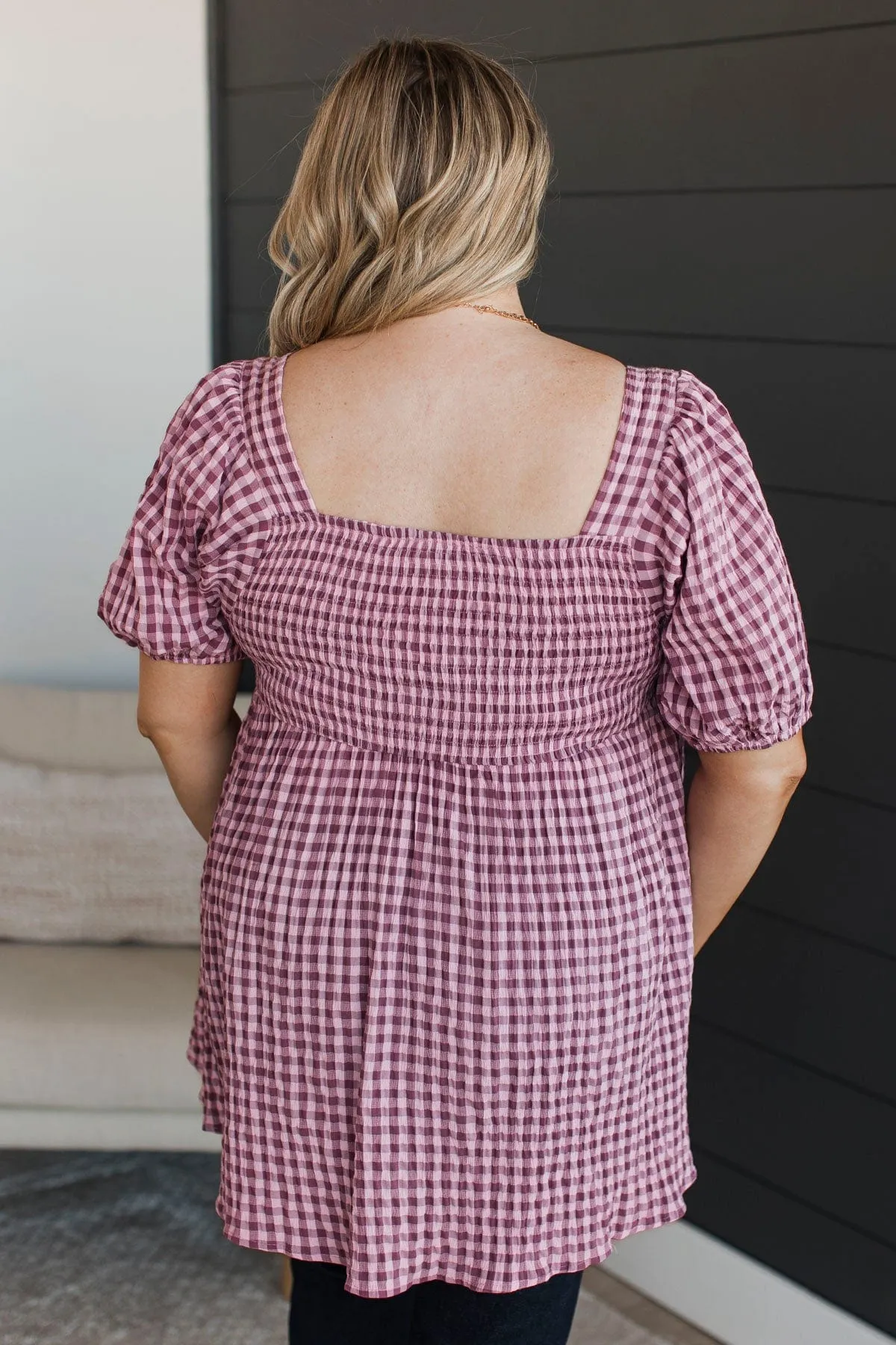 Inspiring Happiness Puff Sleeve Top- Mauve
