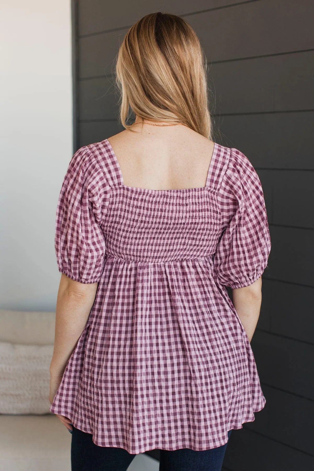 Inspiring Happiness Puff Sleeve Top- Mauve