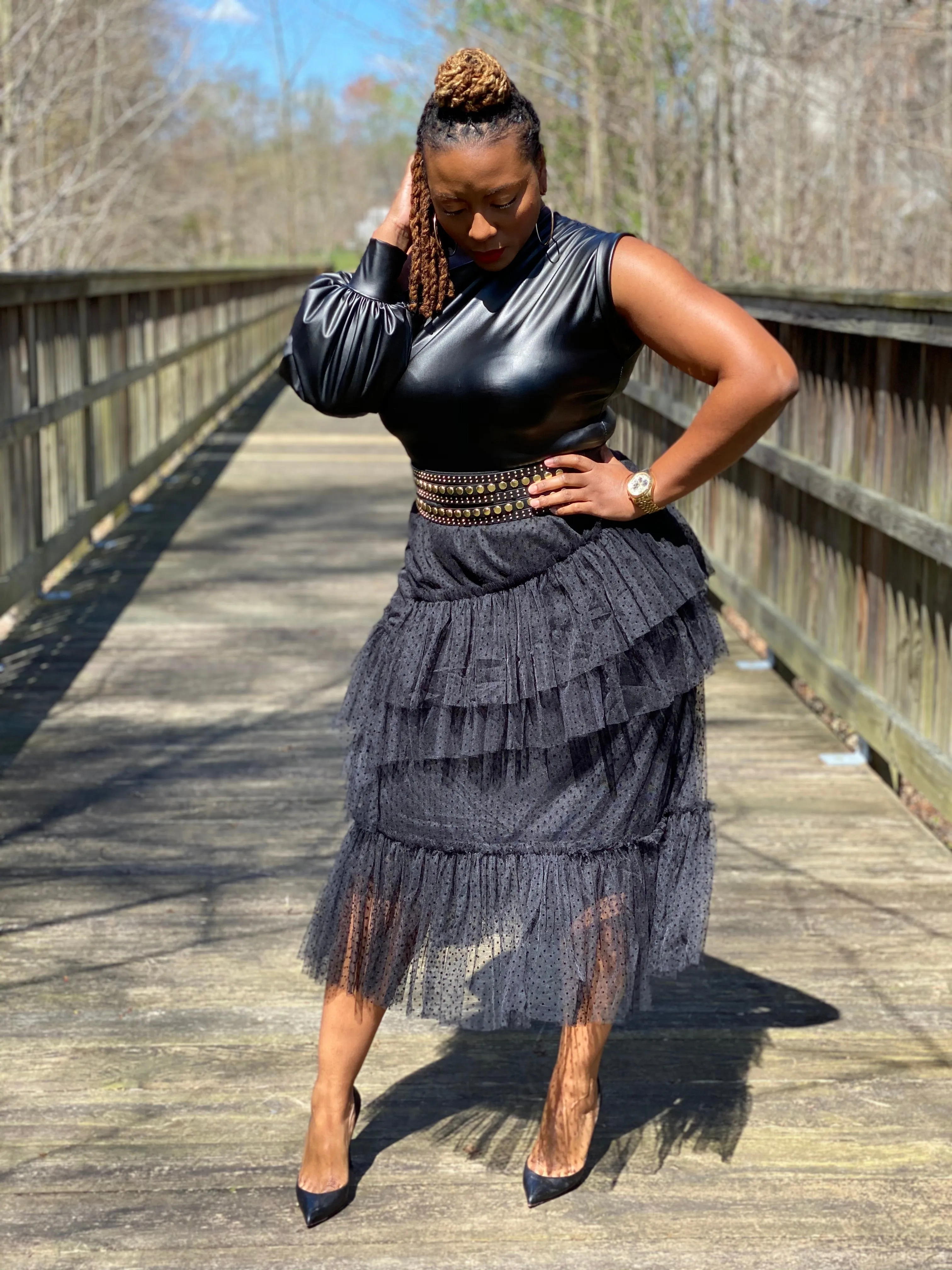 It’s Complicated Vegan Leather Top