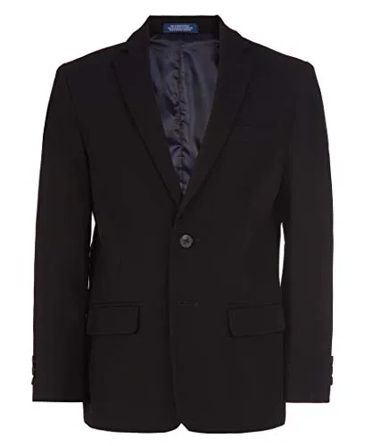 IZOD Boys' Black Bi-Stretch Blazer Suit Jacket, Size 14