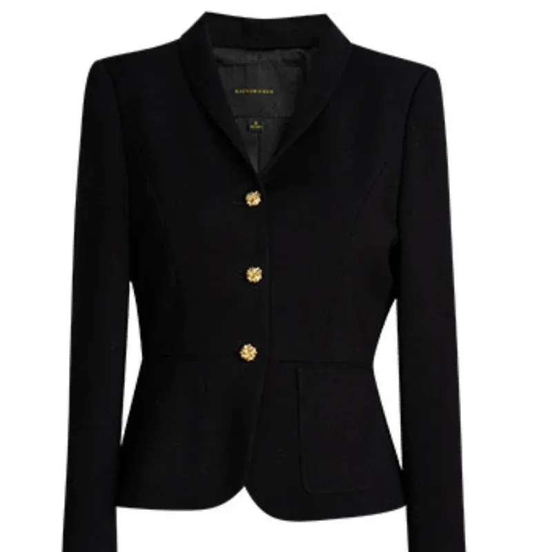 Jacket Blazer Woman Crop Clothes Slim Outerwears Short Solid Coats for Women
