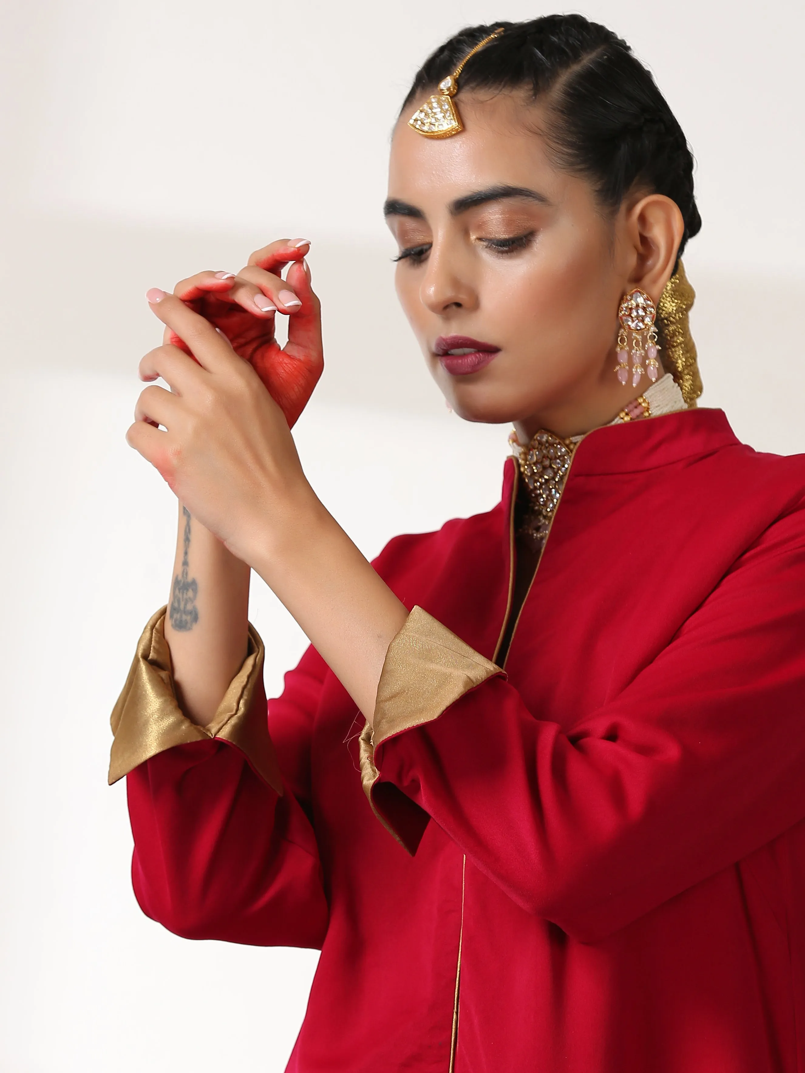 Jacket - Irresistible Red with Gold Surprise