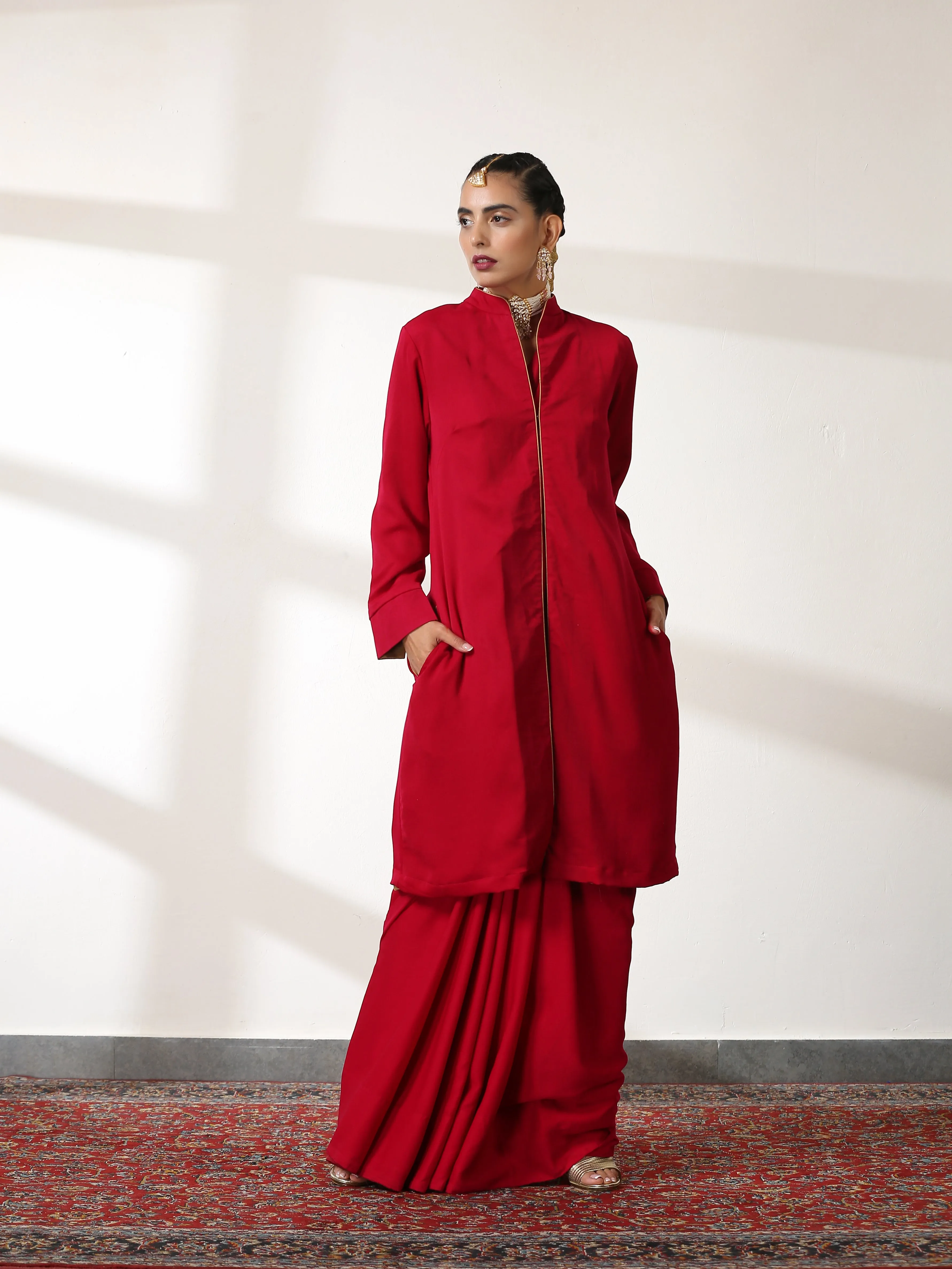 Jacket - Irresistible Red with Gold Surprise