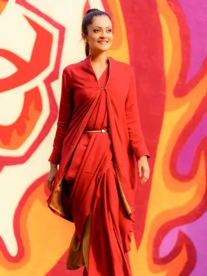 Jacket - Irresistible Red with Gold Surprise