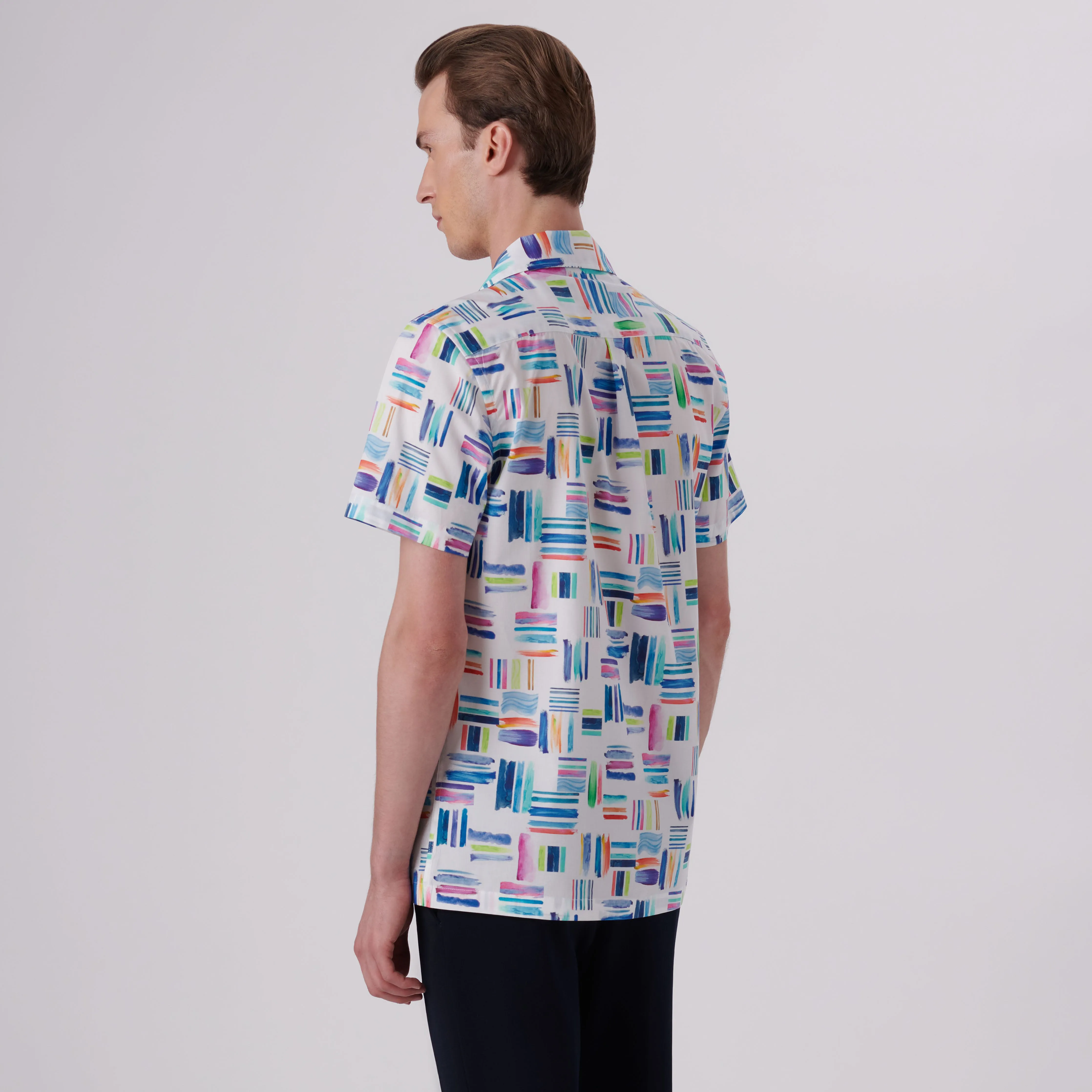 Jackson Paint Strokes Print Short Sleeve Shirt