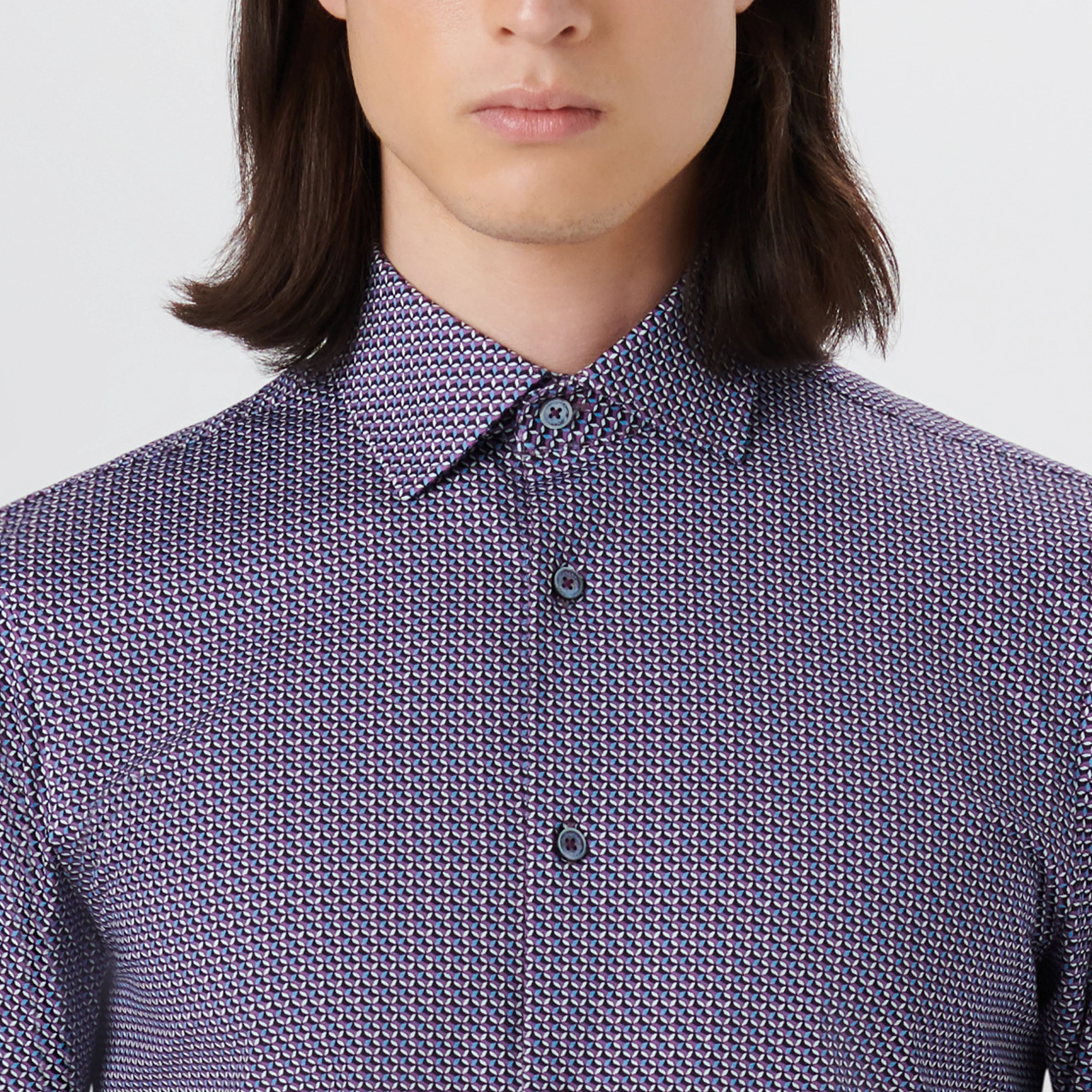 JAMES Geometric Print OoohCotton Shirt