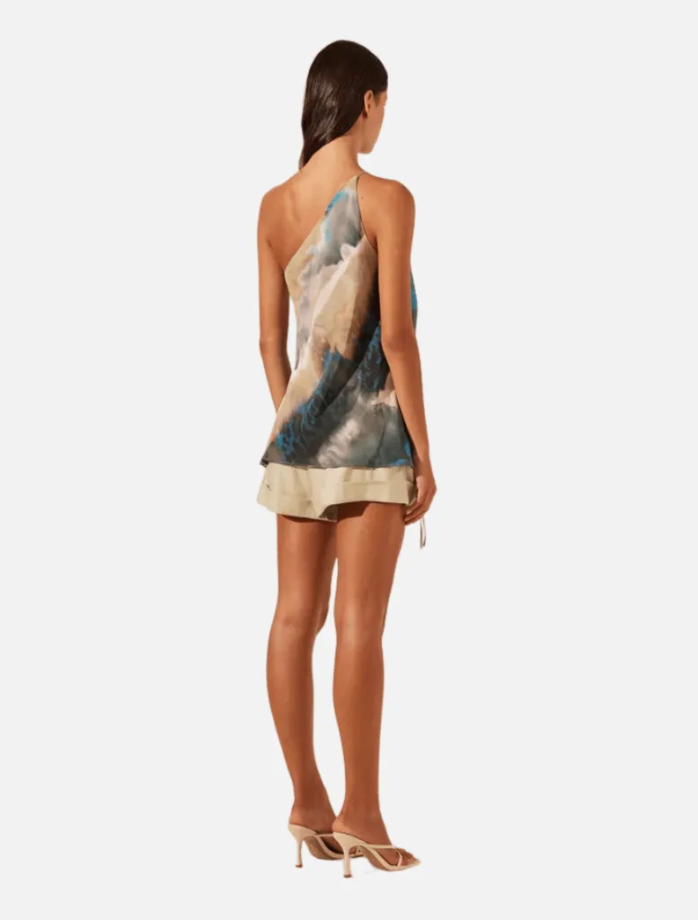 Jardin Silk Cami - Aqua/Multi