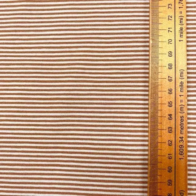 Jessica Viscose Jersey - Camel Stripe
