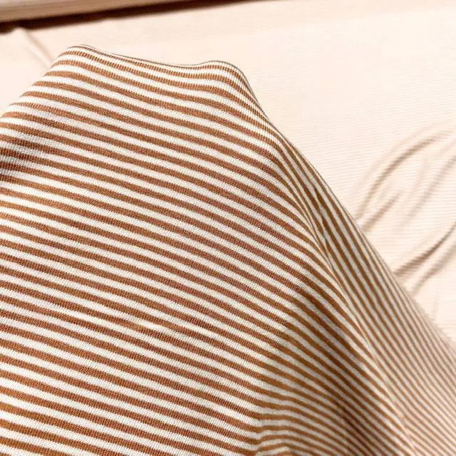 Jessica Viscose Jersey - Camel Stripe