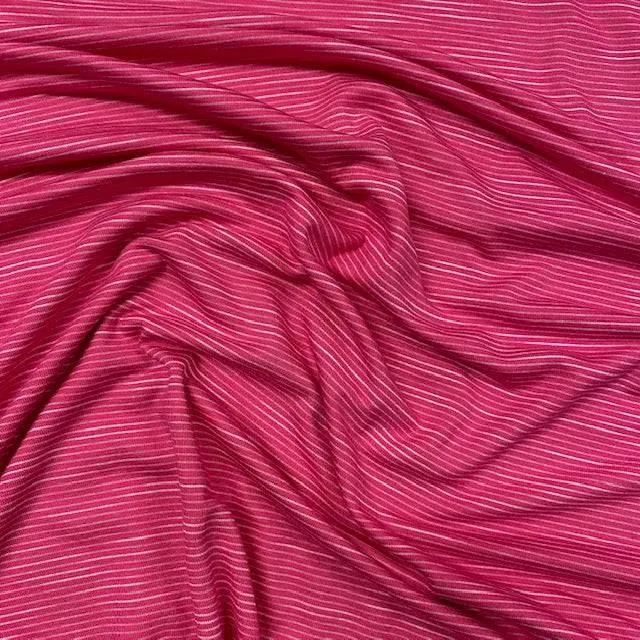 Jessica Viscose Jersey - Pink Faint Stripe