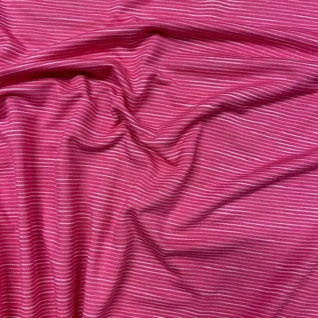 Jessica Viscose Jersey - Pink Faint Stripe