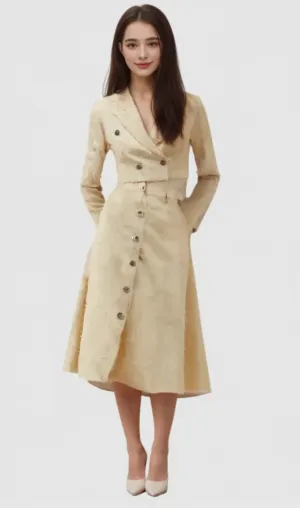 Karine white fringed jacket & skirt matching set