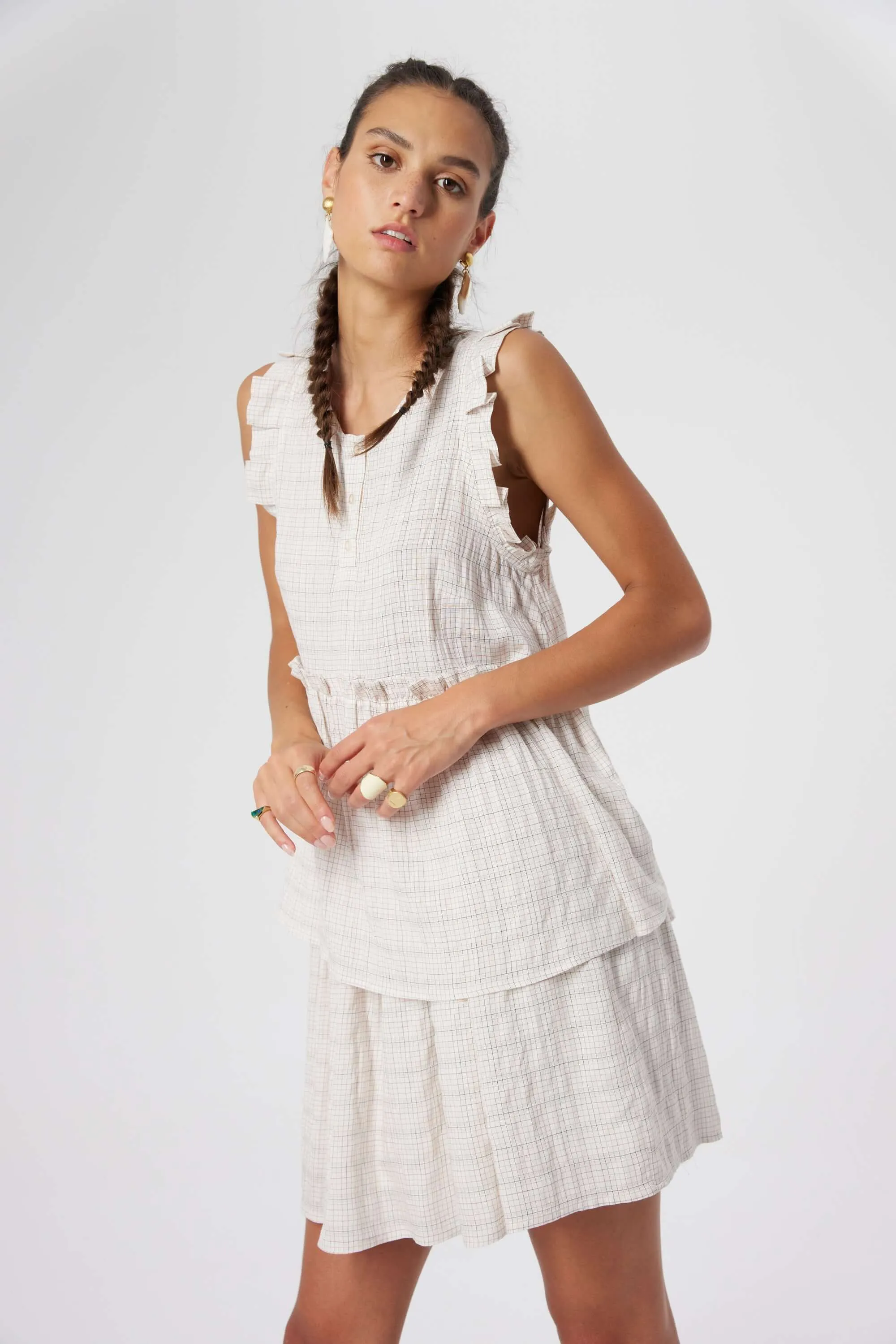 Kaya blouse in Blues weave