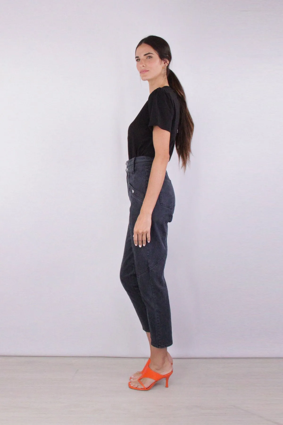 Kinzie Puff Sleeve Blouse in Black