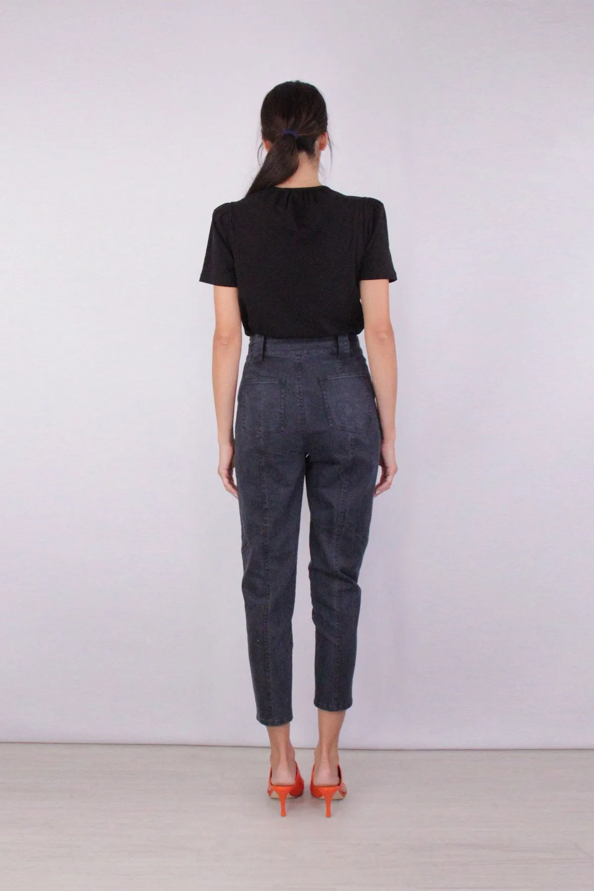 Kinzie Puff Sleeve Blouse in Black
