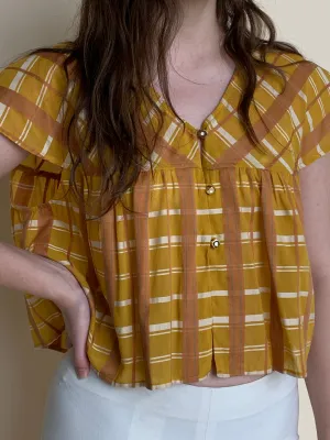 Kordal plaid babydoll top