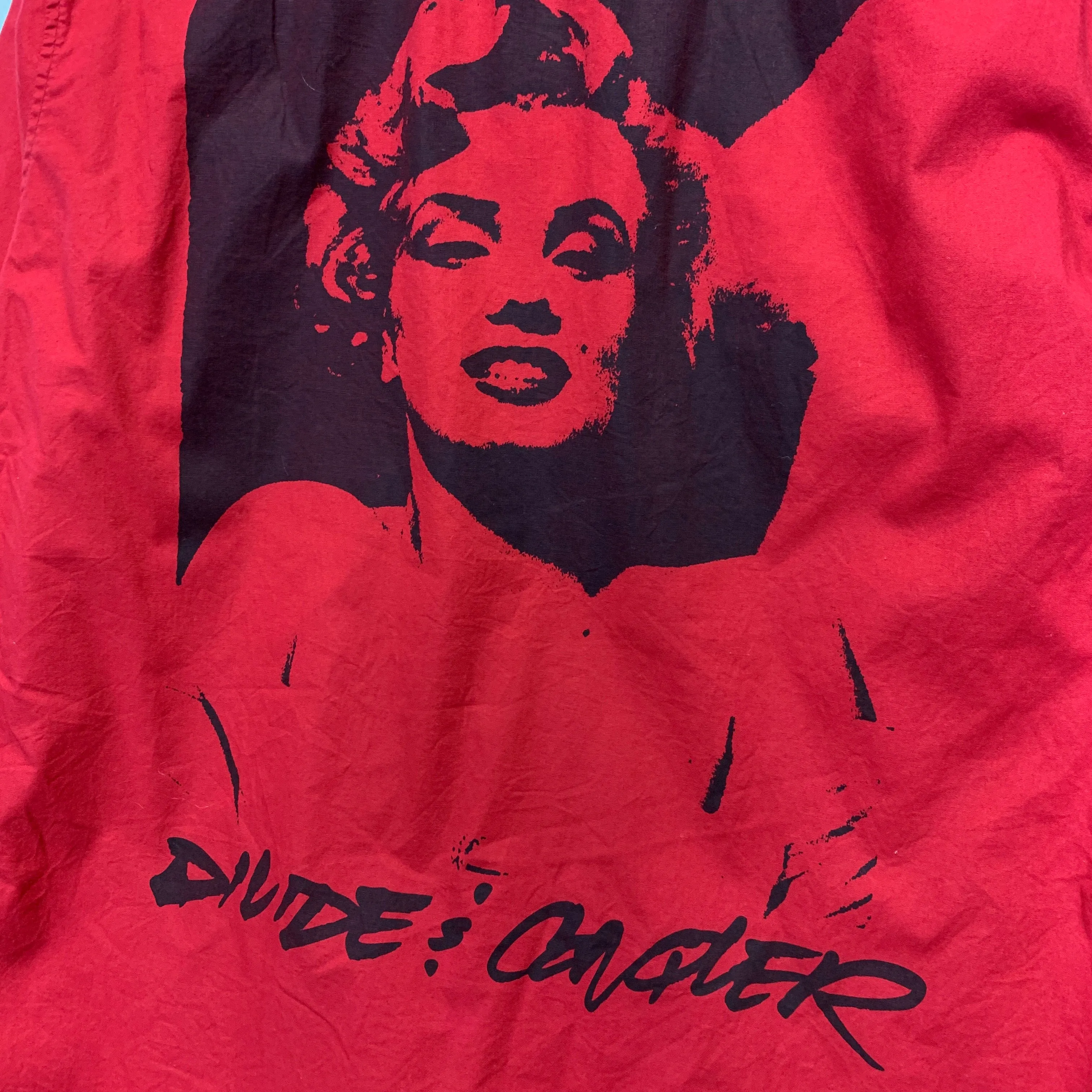 [L] Supreme 2010AW Futura Divide Conquer Monroe Face Print B/D Shirt Red
