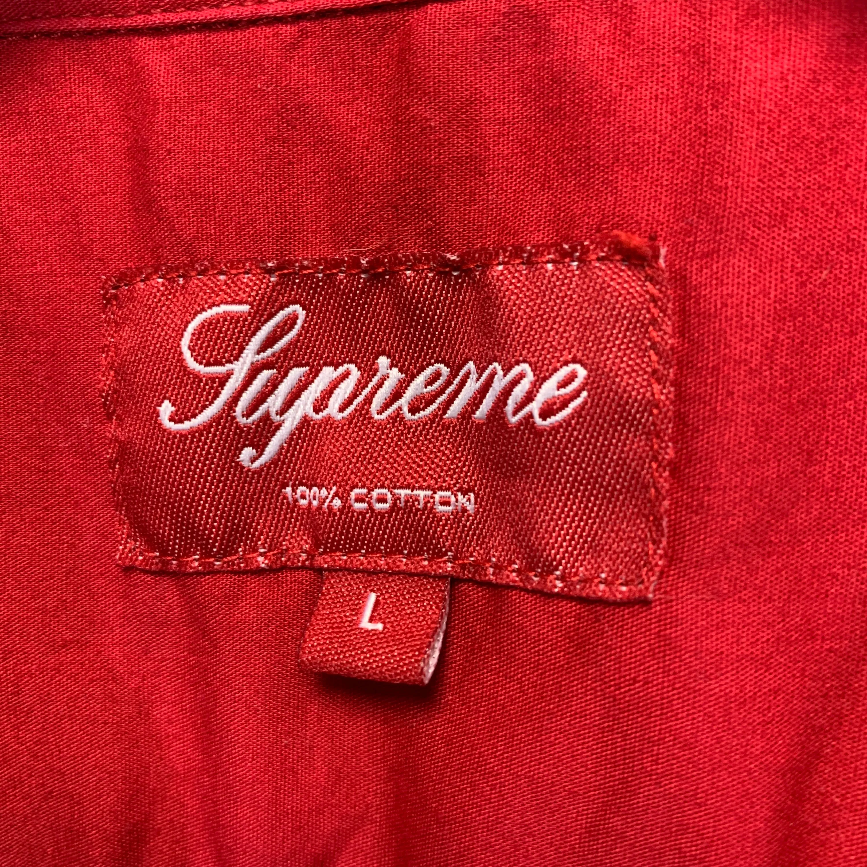 [L] Supreme 2010AW Futura Divide Conquer Monroe Face Print B/D Shirt Red