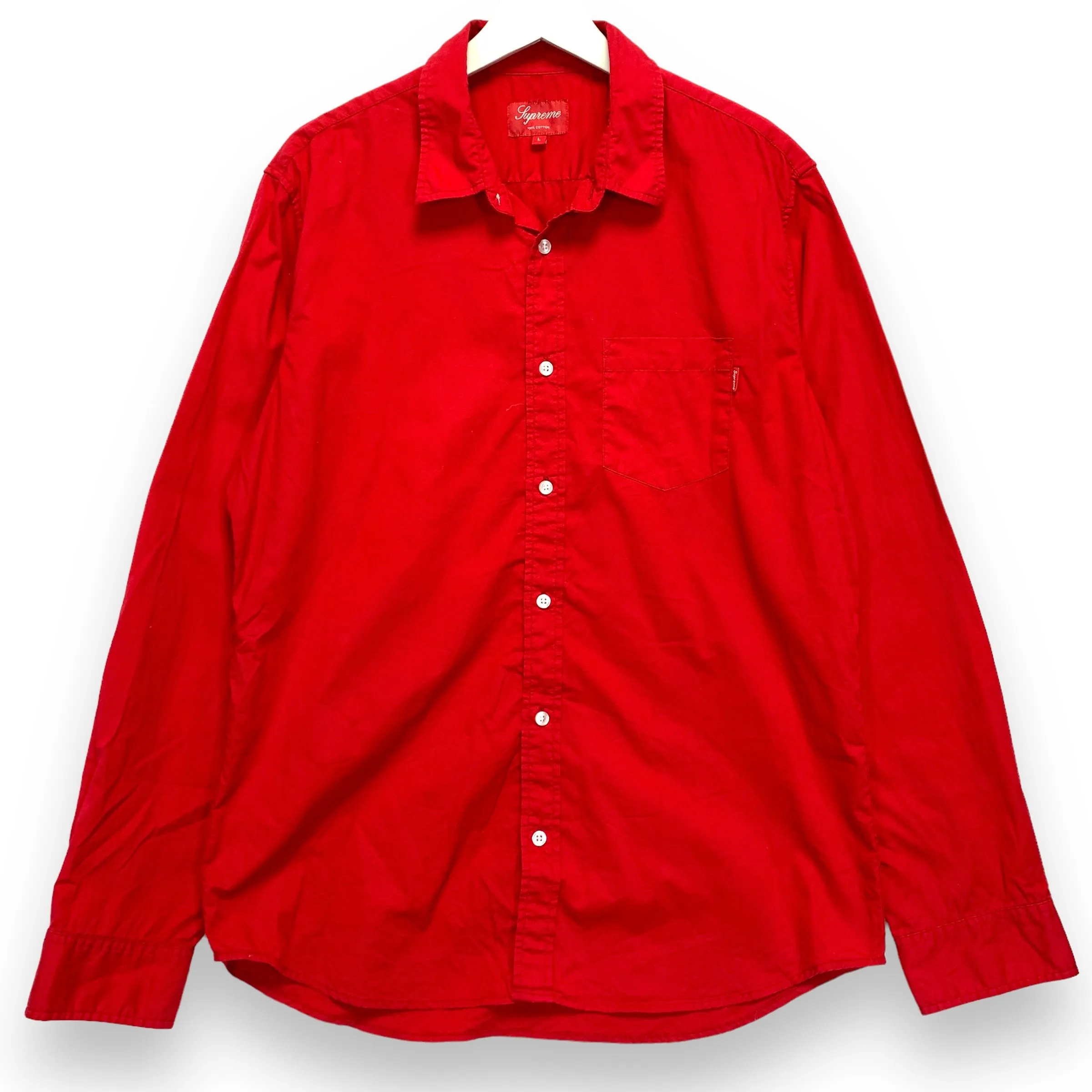 [L] Supreme 2010AW Futura Divide Conquer Monroe Face Print B/D Shirt Red
