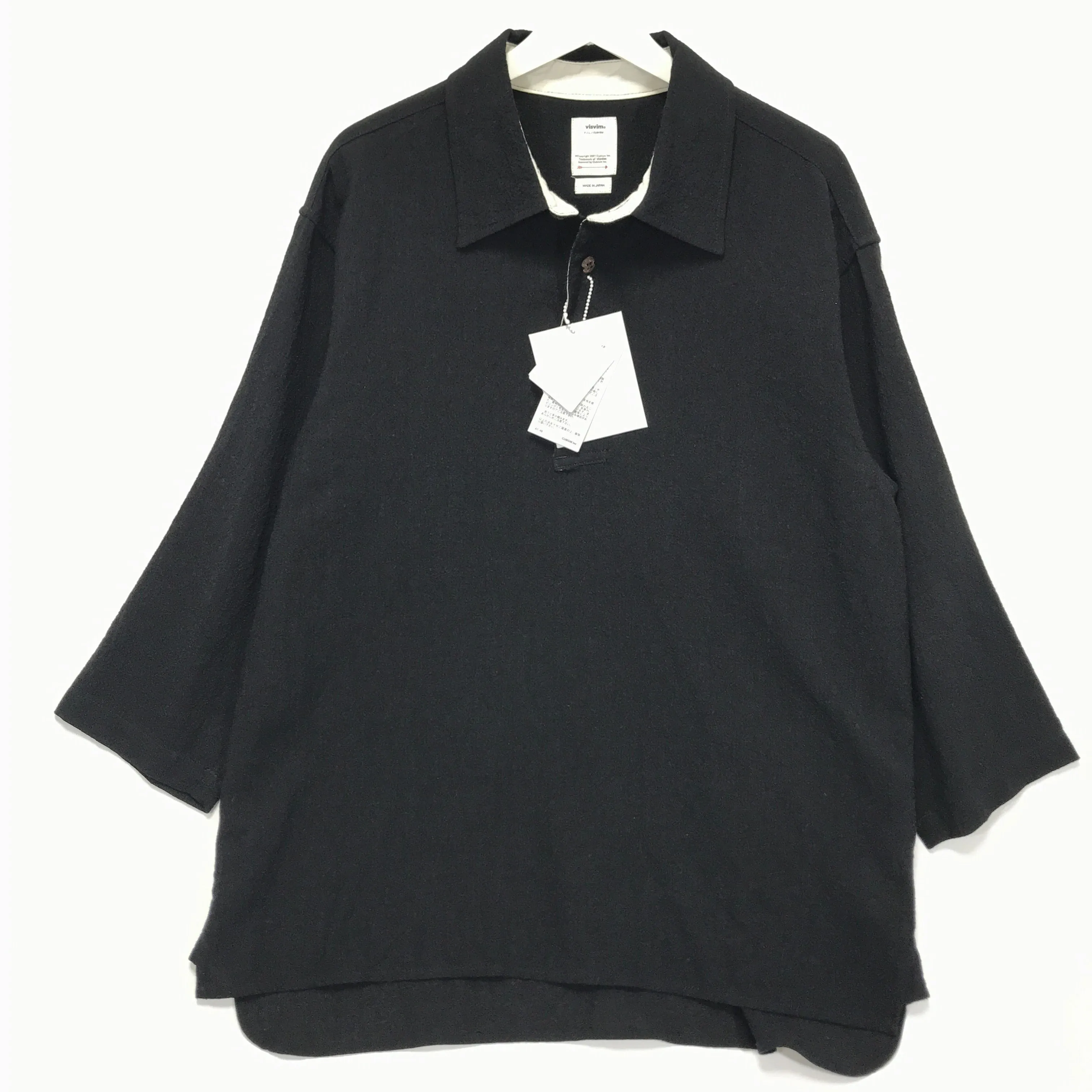 [L] VISVIM 19SS DEAD-BALL ERA SHIRT P.O. BLACK