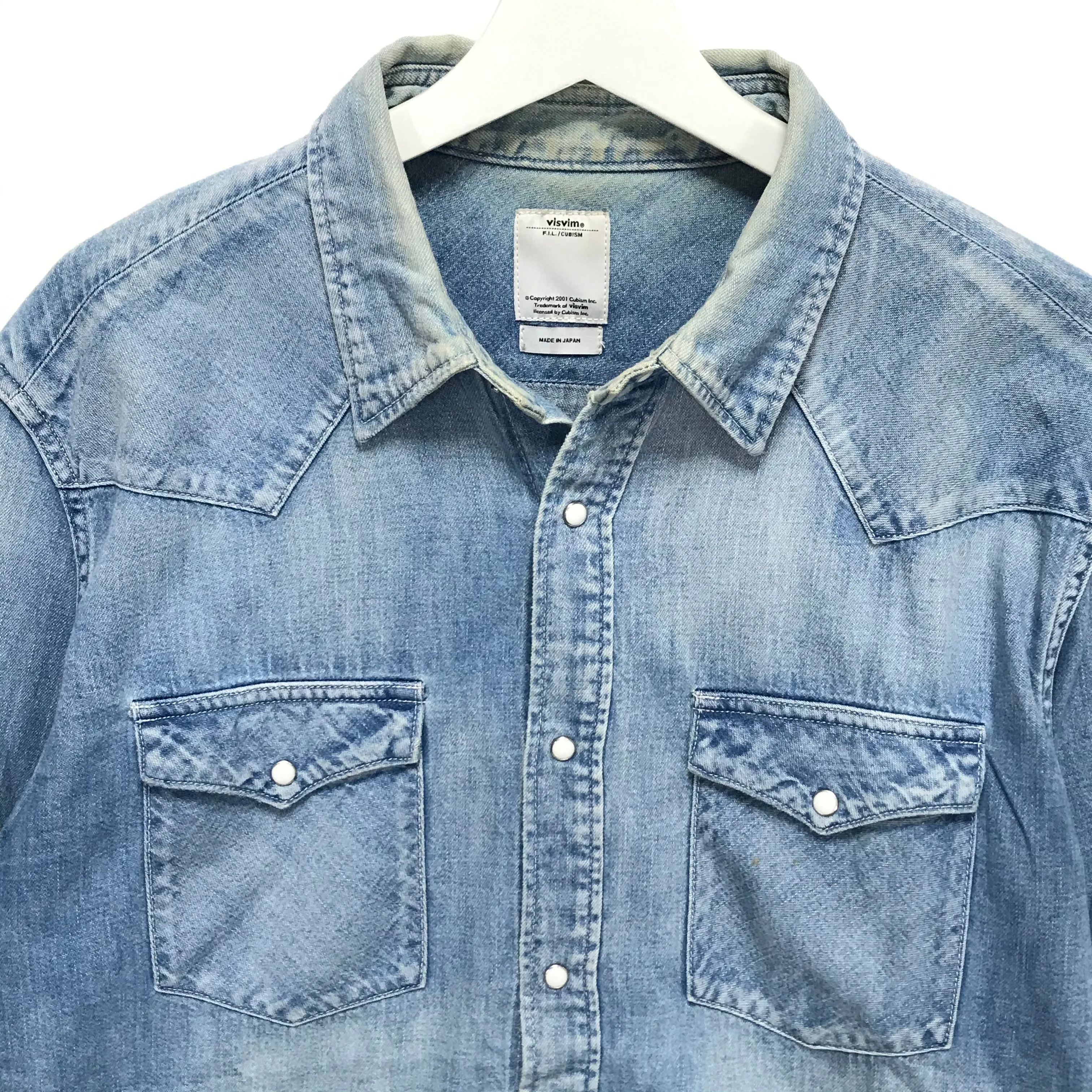[L] VISVIM SOCIAL SCULPTURE SHIRT L/S DMGD Indigo