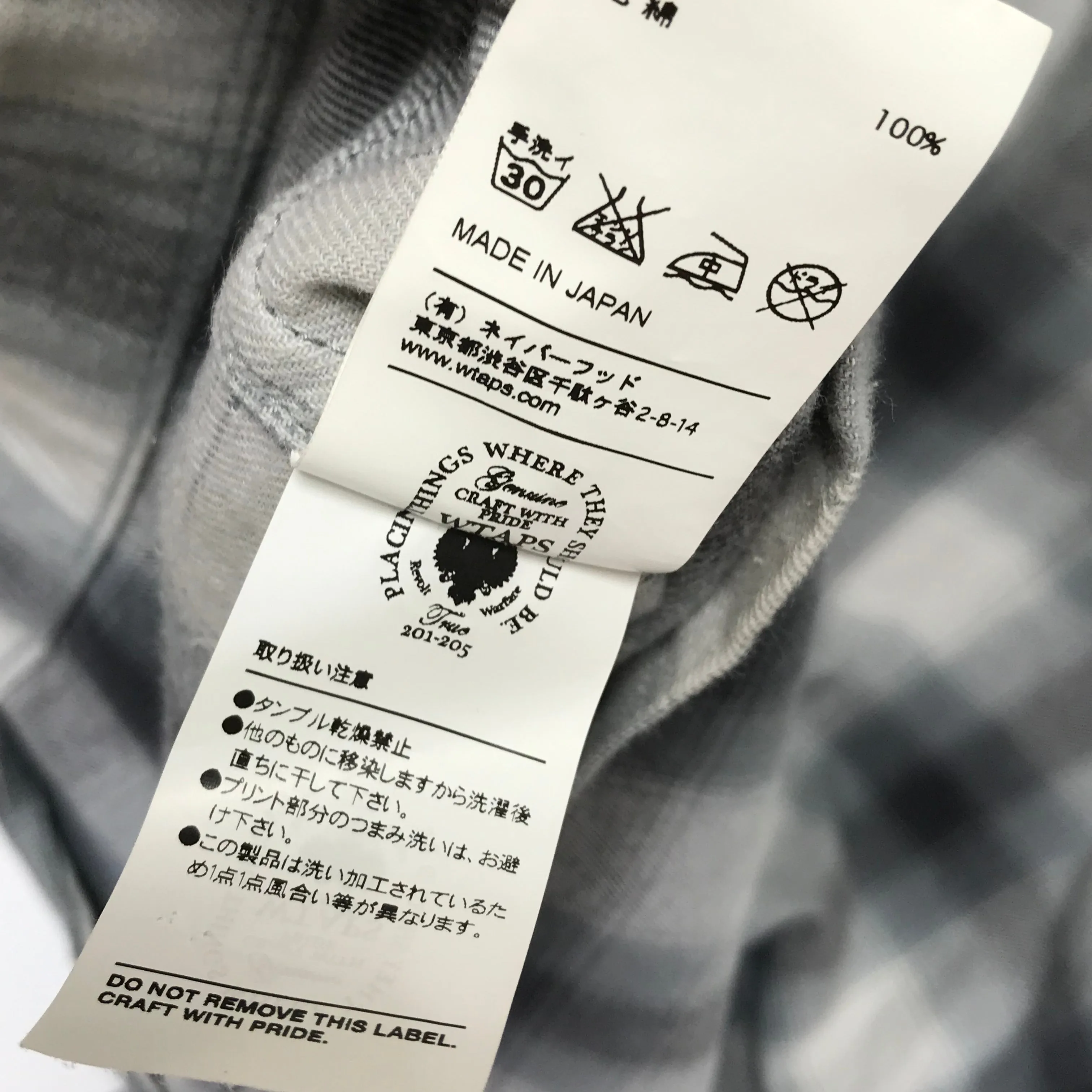 [L] WTAPS 12AW Vatos L/S Shirt Grey