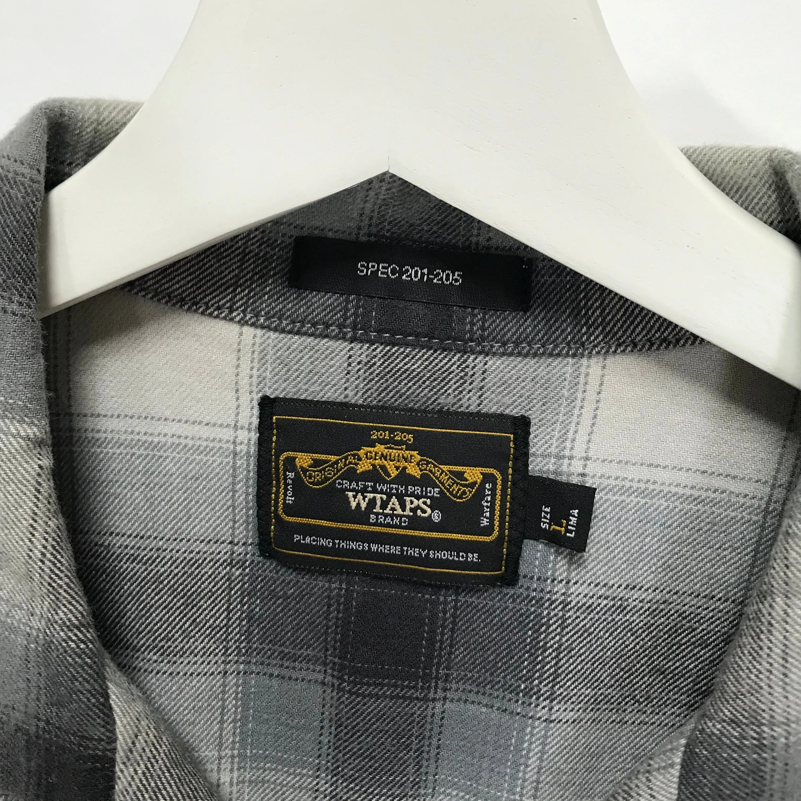 [L] WTAPS 12AW Vatos L/S Shirt Grey