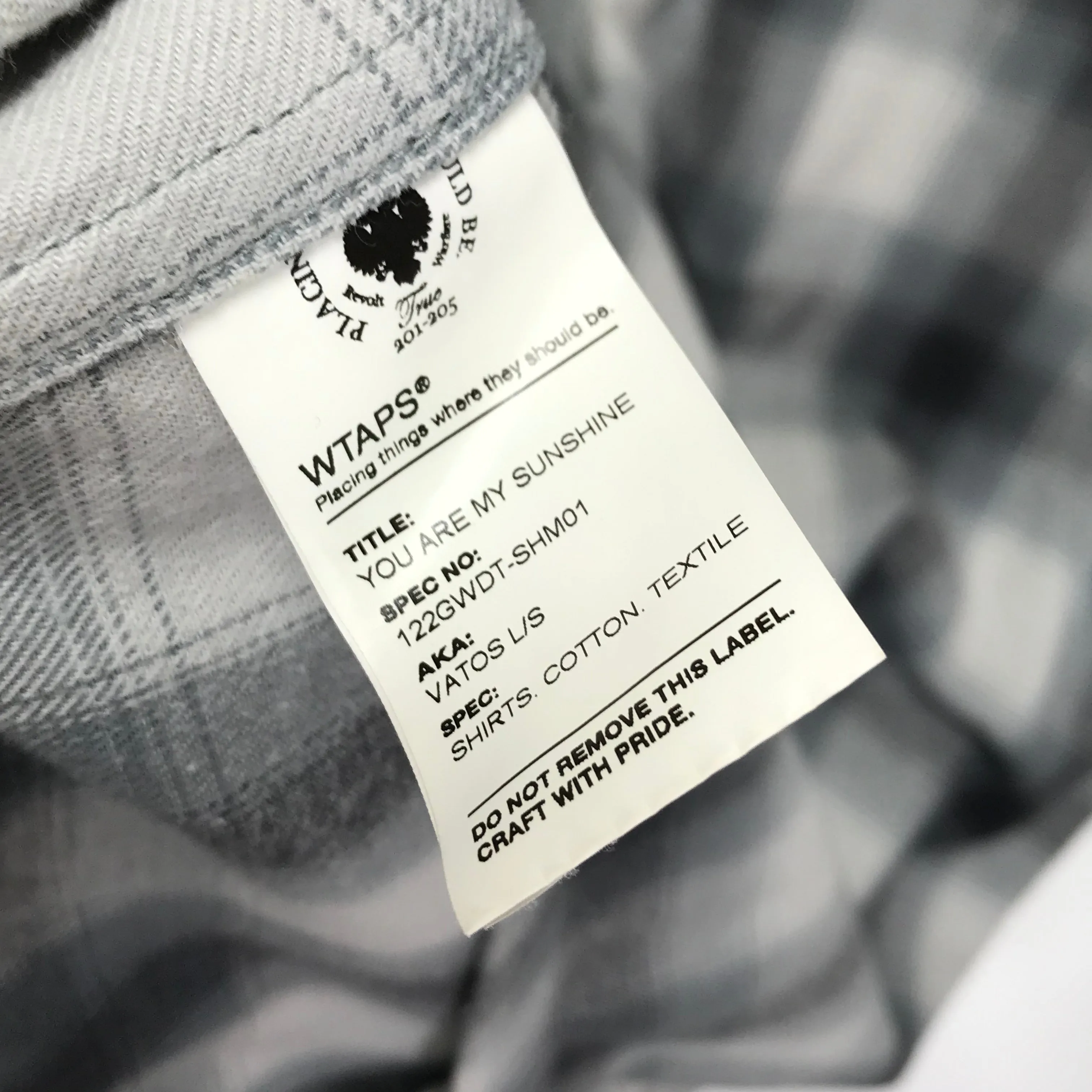 [L] WTAPS 12AW Vatos L/S Shirt Grey